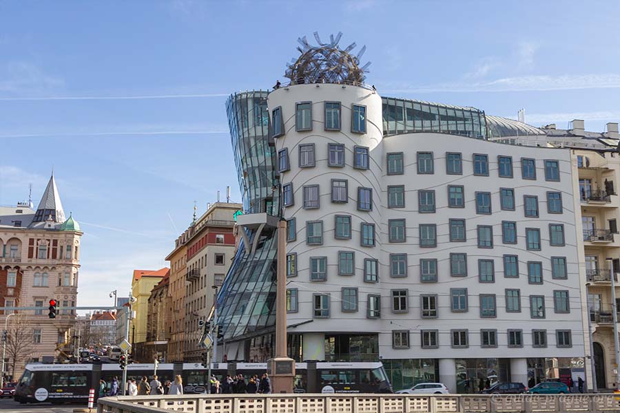 Photo of the Dancing House in New Town, Prague