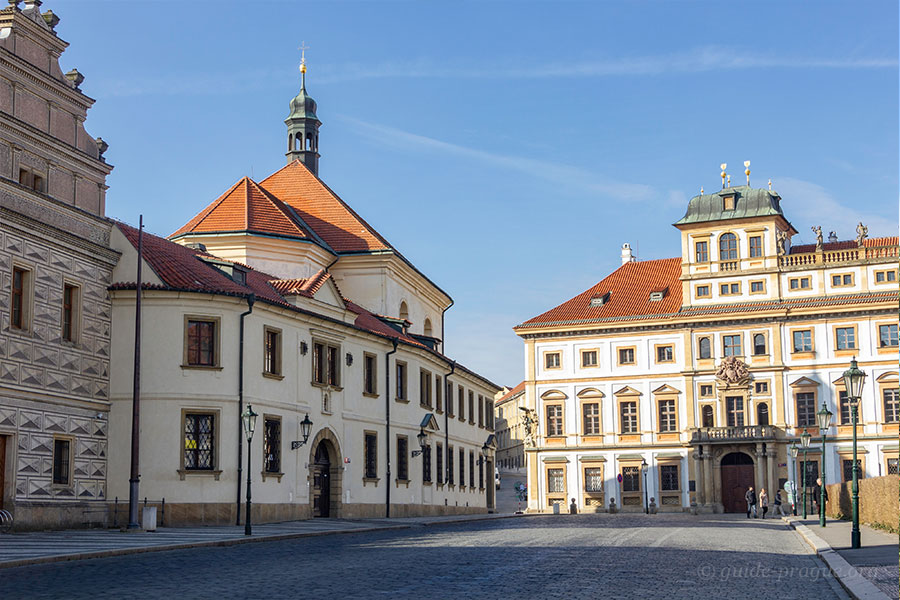 Church of st.Benedict and Tuscany Palace at Hradcany