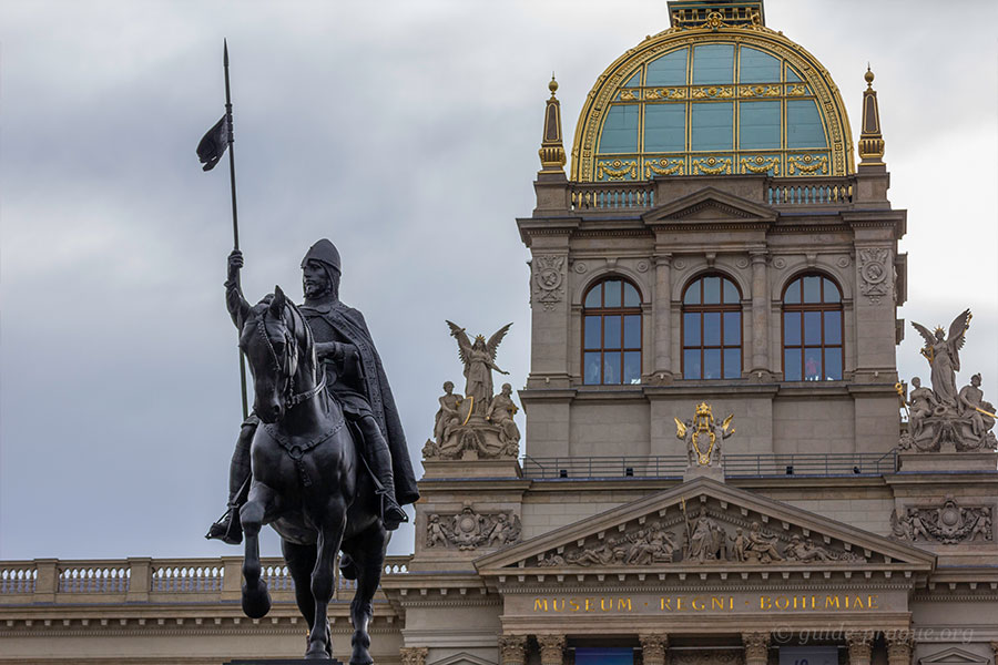 Statue of Saint Wenceslas in front of the National Museum, Prague