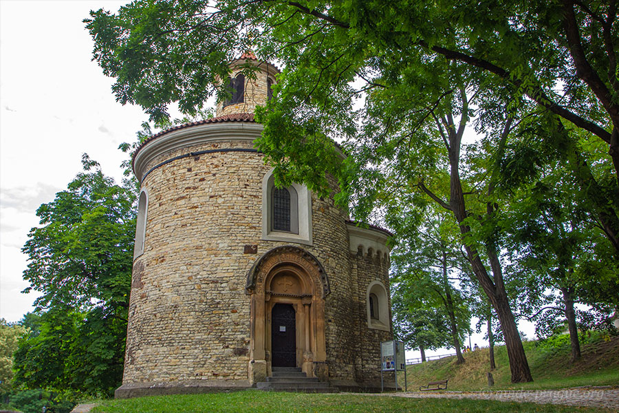 Photo of the Romanesque Rotunda of St. Martin, Prague